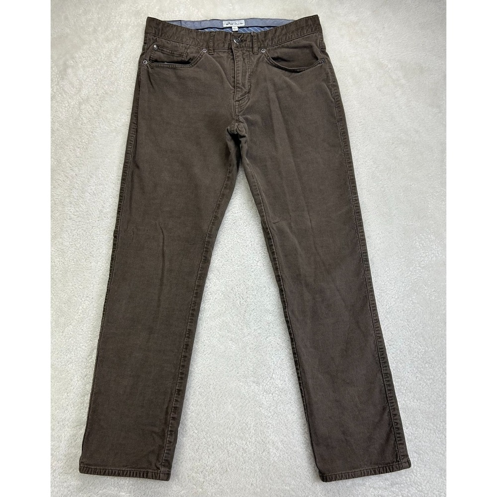 Peter Millar Corduroy Pants Mens 32 Brown 5-Pocket Straight Leg Classic (31x29)
